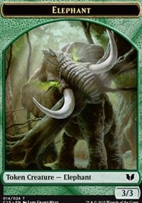 (image for) Elephant // Saproling Double-Sided Token